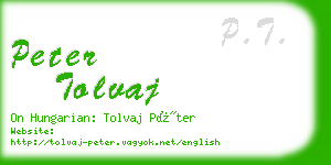 peter tolvaj business card